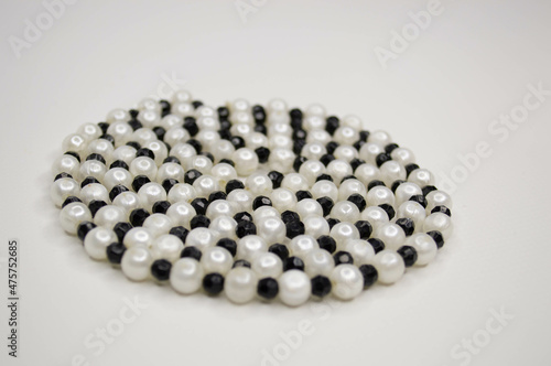 black and white vintage beads