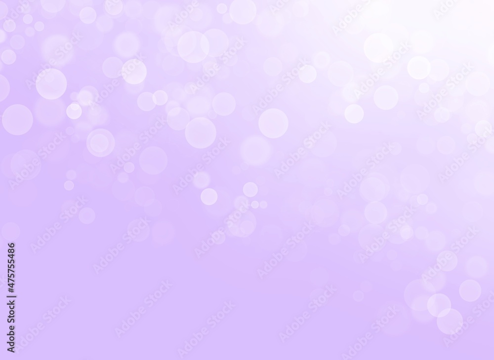 Lilac lavender background with bokeh effect, blur and gradient. Colorful blurry texture. Modern design for an abstract background. Bokeh texture. Space for graphic design and creative conceptual ideas