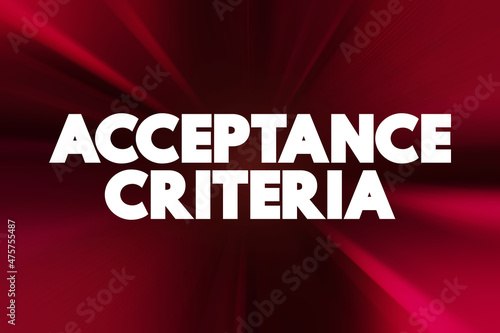 Acceptance Criteria text quote, concept background