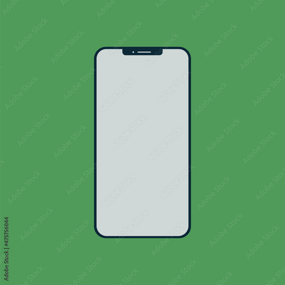 Illustration of mobile phone, flat vector illustration Illustration of mobile phone, flat vector illustration