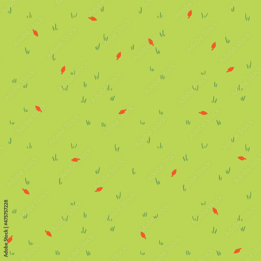Pattern with cartoon grass. Hand-drawn background. Cute vector texture. Pattern with cartoon grass. Hand-drawn background. Cute vector texture.