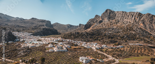 Panoramic view of Montejaque (Malaga, Andalusia, Spain) photo