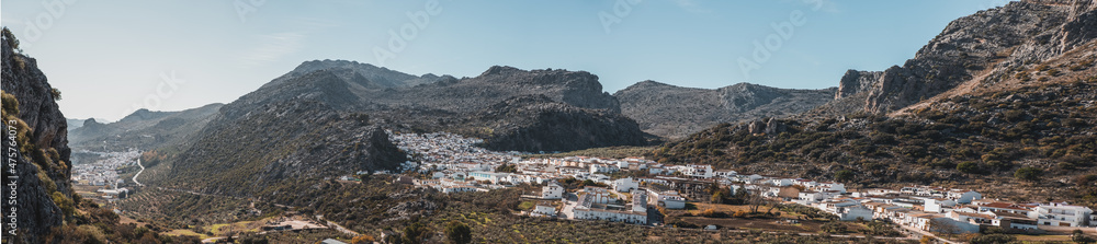 Panoramic view of Montejaque (Malaga, Andalusia, Spain)