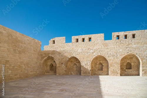 View of the interior of the Qaitbay citadel in Alexandria  Egypt