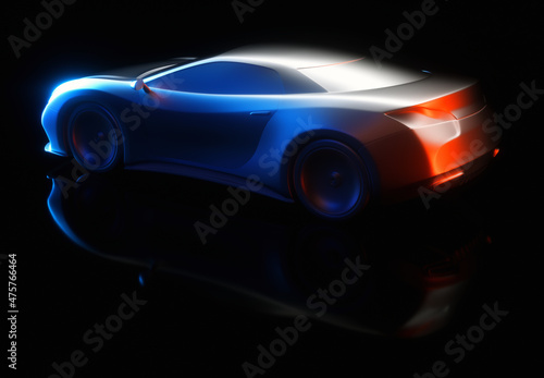 Aerodynamic Prototype Sports Car Concept