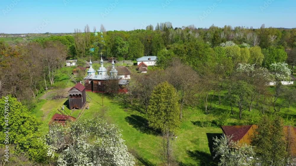 The historical Park landscape in Ukraine Aerial View The historical Park landscape in Ukraine Aerial View