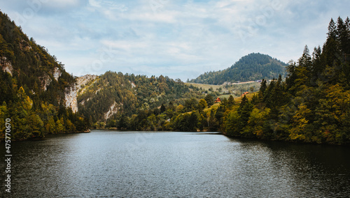 Natural landscape of the Zaovine Lake in Serbia photo