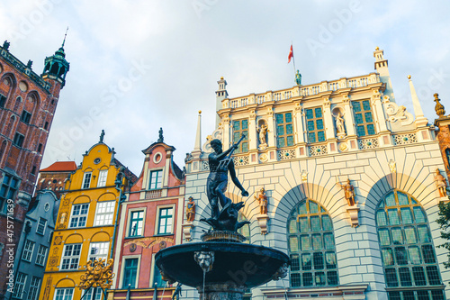 Vászonkép Gdańsk, Fontanna Neptuna