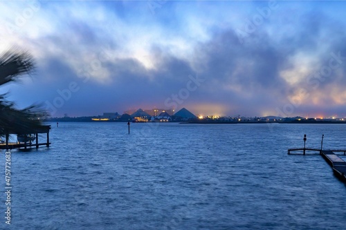 View towards Moody gardens in Galveston, Texas