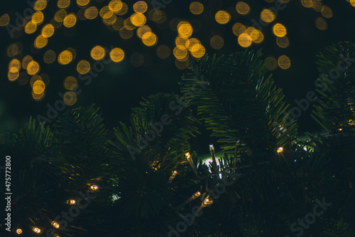 christmas background, holiday background. Lights. photo