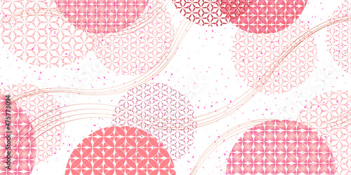 春　和柄　ピンク　背景
