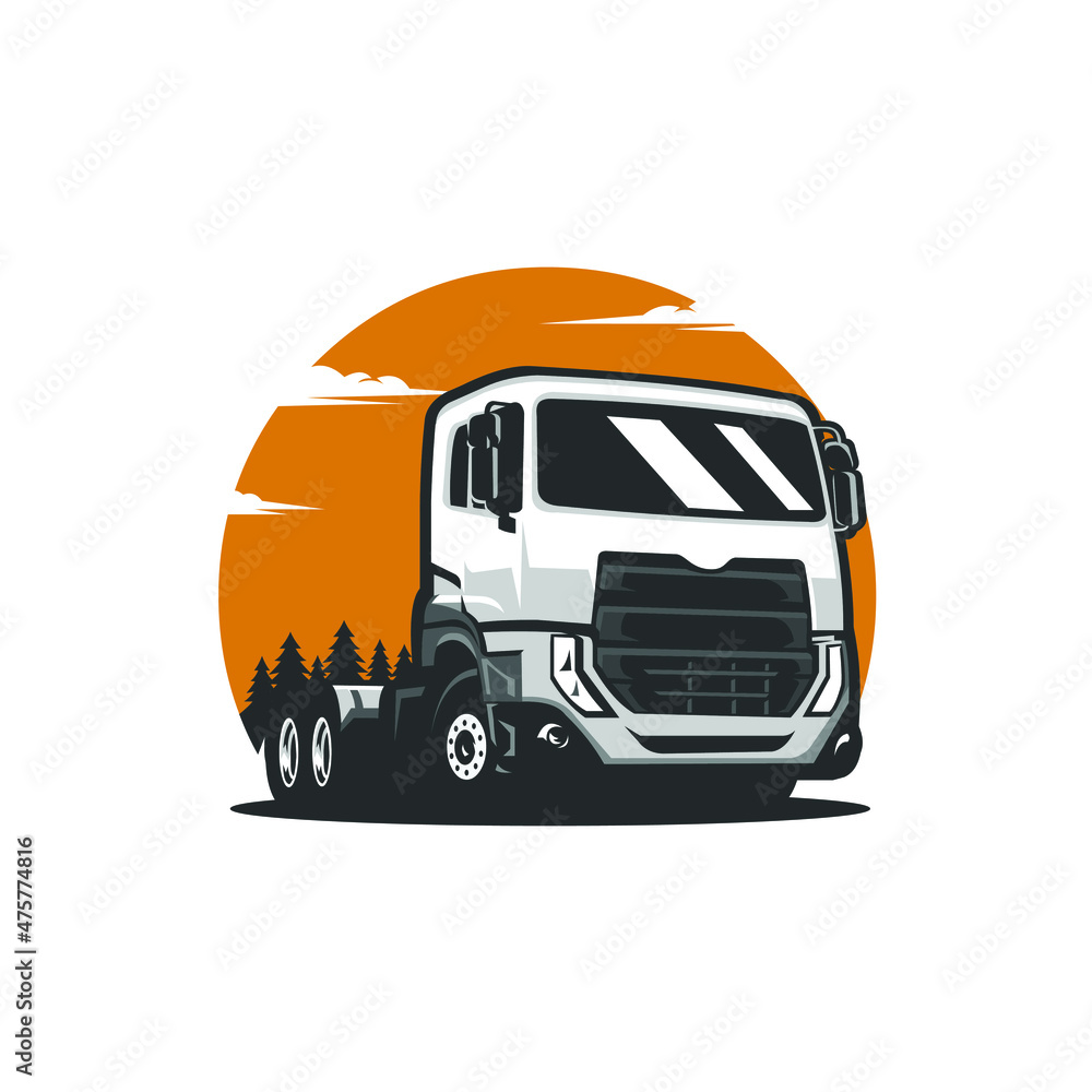 Truck illustration vector isolated. Best for trucking and freight related illustration Truck illustration vector isolated. Best for trucking and freight related illustration