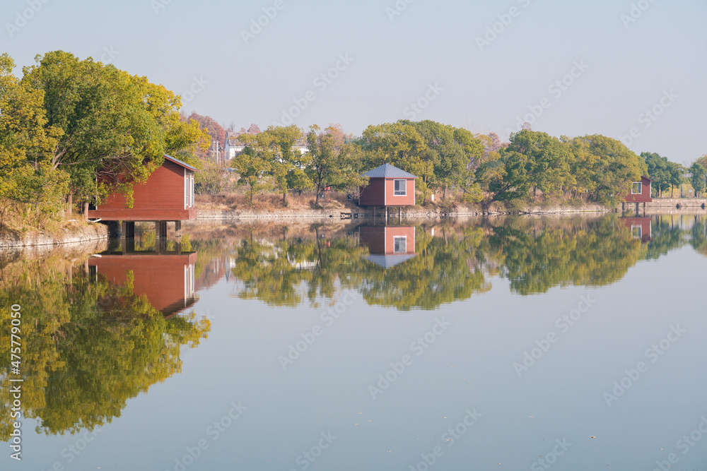 Obraz premium Hubei Wuhan East Lake Scenic Area Late Autumn Scenery