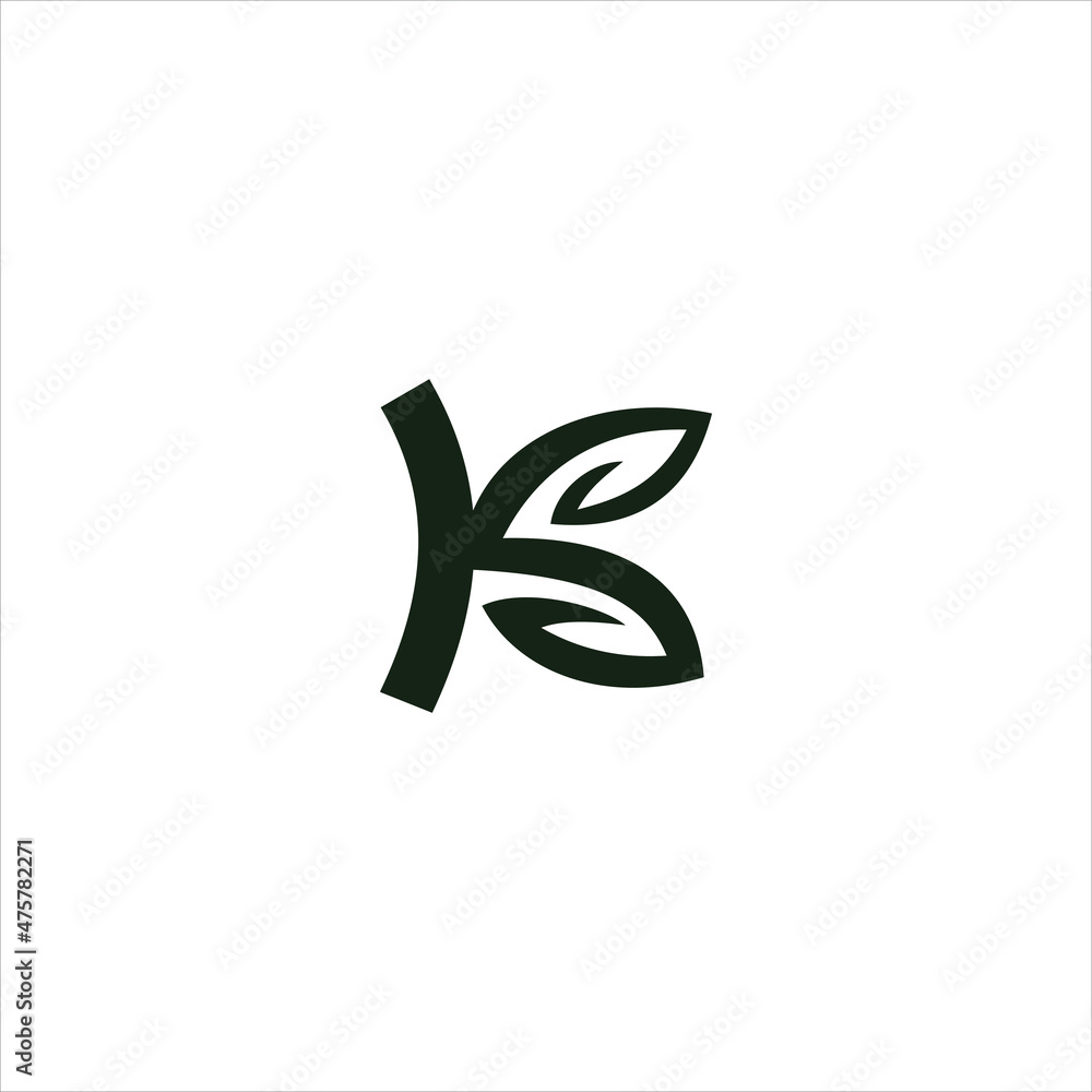 letter k logo vector template leaf letter k logo vector template leaf