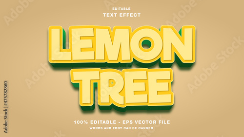 Lemon Tree Editable Text Effect