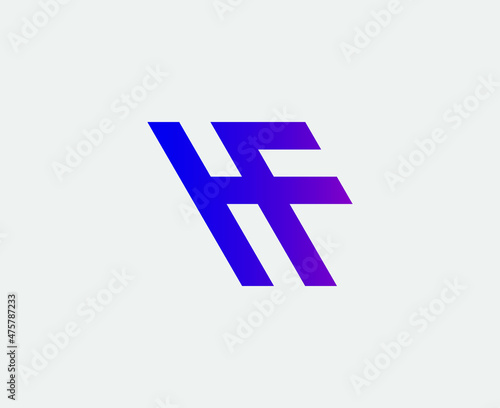 Free Download hf modern letter logo | Creative monogram logo company business logo icon | hexagon logo 
 - GFXLoad