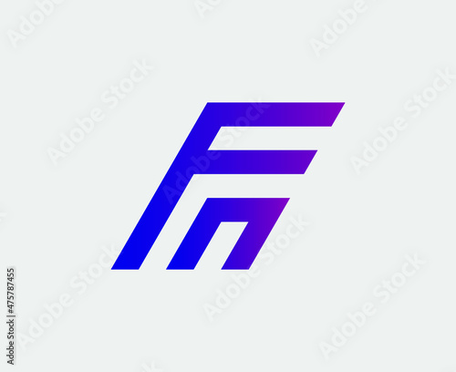 Free Download FN letter logo vector template Creative modern shape colorful monogram hexagon logo company
 - GFXLoad