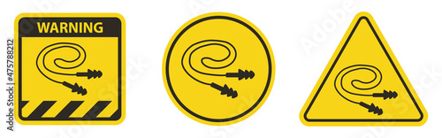 Wear Earplugs Symbol Sign Isolate on White Background,Vector Illustration