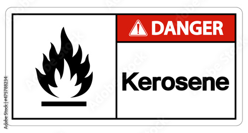 Danger Kerosene Symbol Sign On White Background