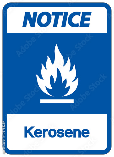 Notice Kerosene Symbol Sign On White Background