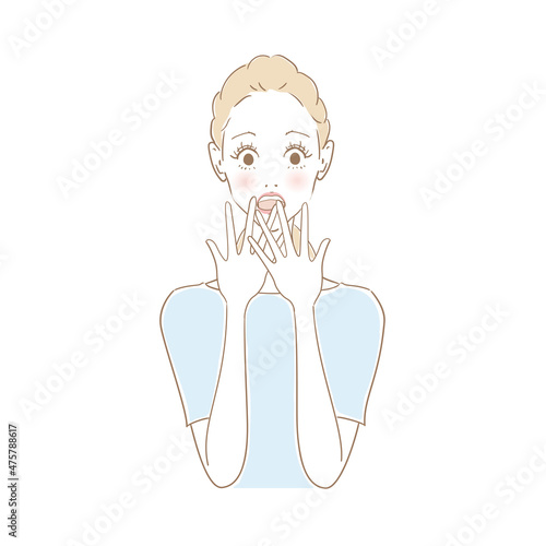 女性表情　困る