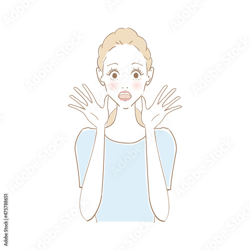 女性表情　困る