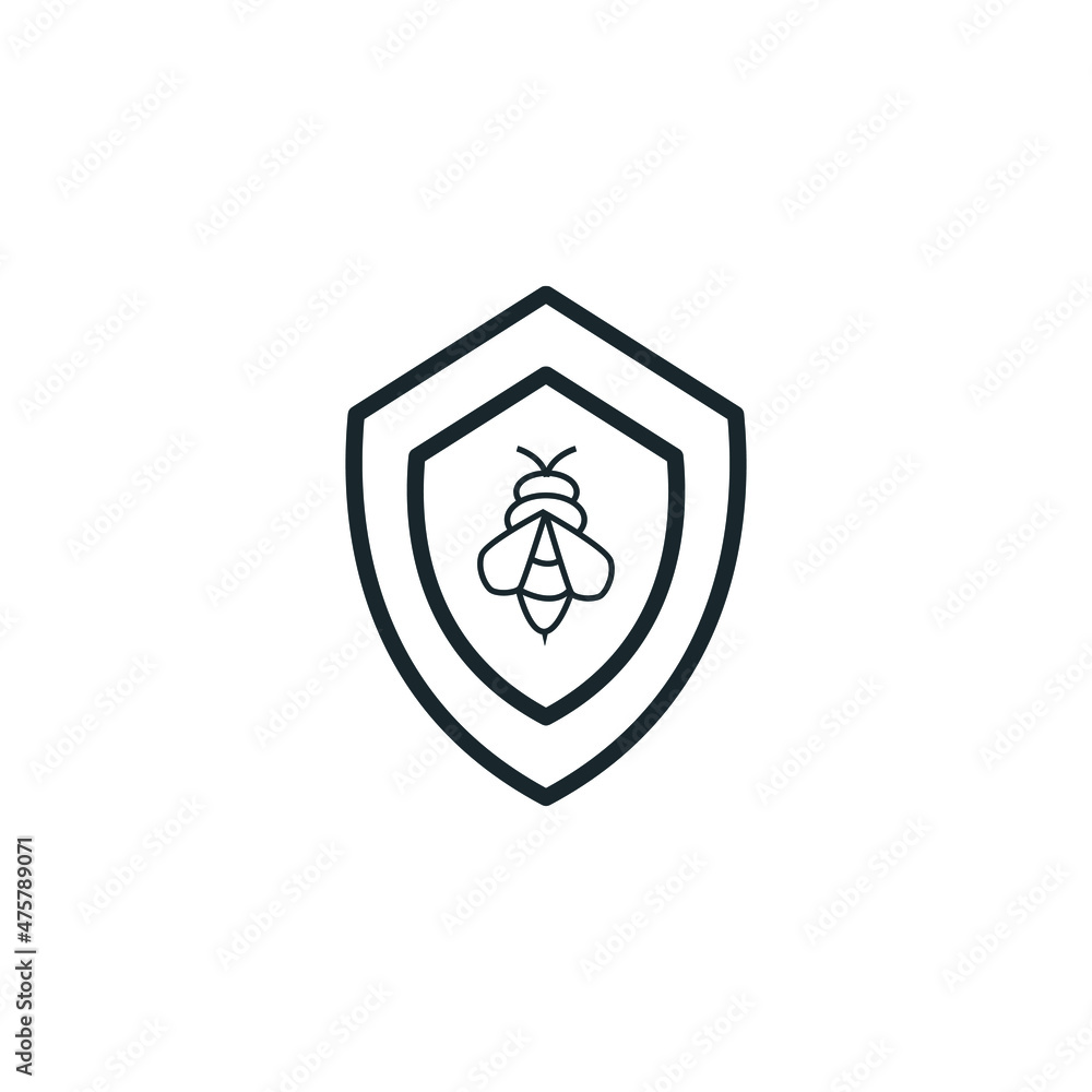 Bee protection thin line Icon stock illustration. Beekeeping and apiary-related icon. Bee protection thin line Icon stock illustration. Beekeeping and apiary-related icon.