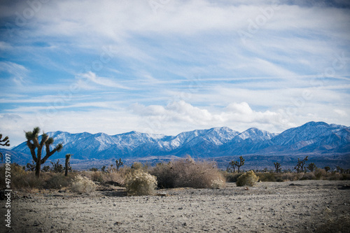 landscape with sky and clouds in Palmdale, California. 