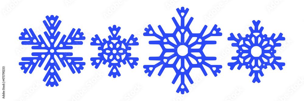 Set of snowflakes, vector illustration. Winter background. Set of snowflakes, vector illustration. Winter background.