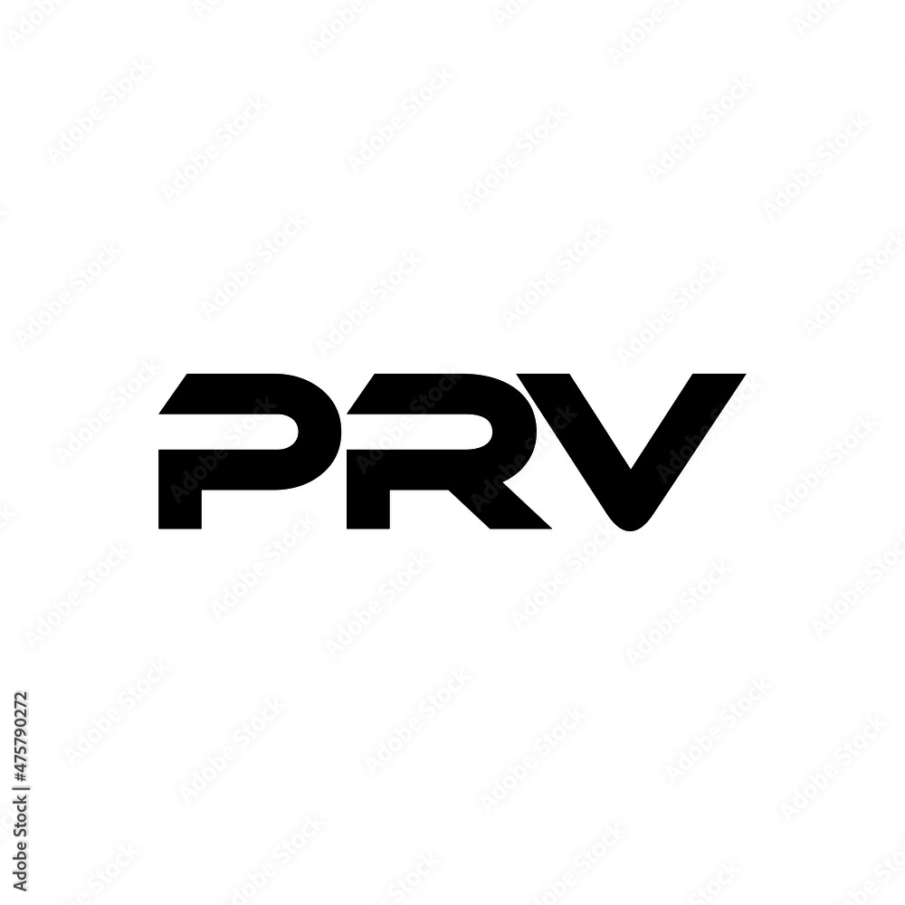PRV letter logo design with white background in illustrator, vector