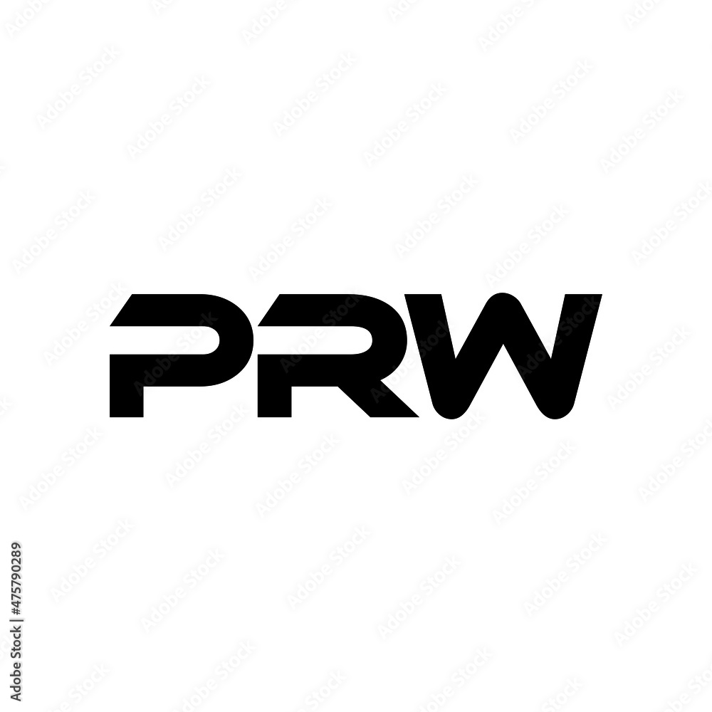 PRW letter logo design with white background in illustrator, vector logo modern alphabet font overlap style. calligraphy designs for logo, Poster, Invitation, etc.	