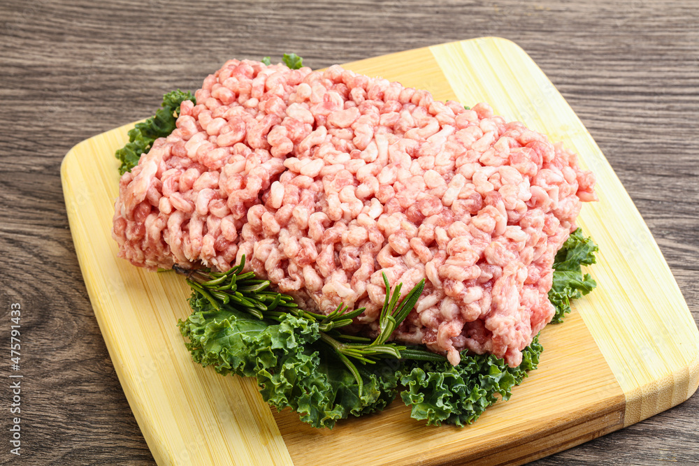 Raw pork minced meat for cooking Raw pork minced meat for cooking