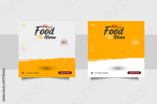Food social media banner post template 