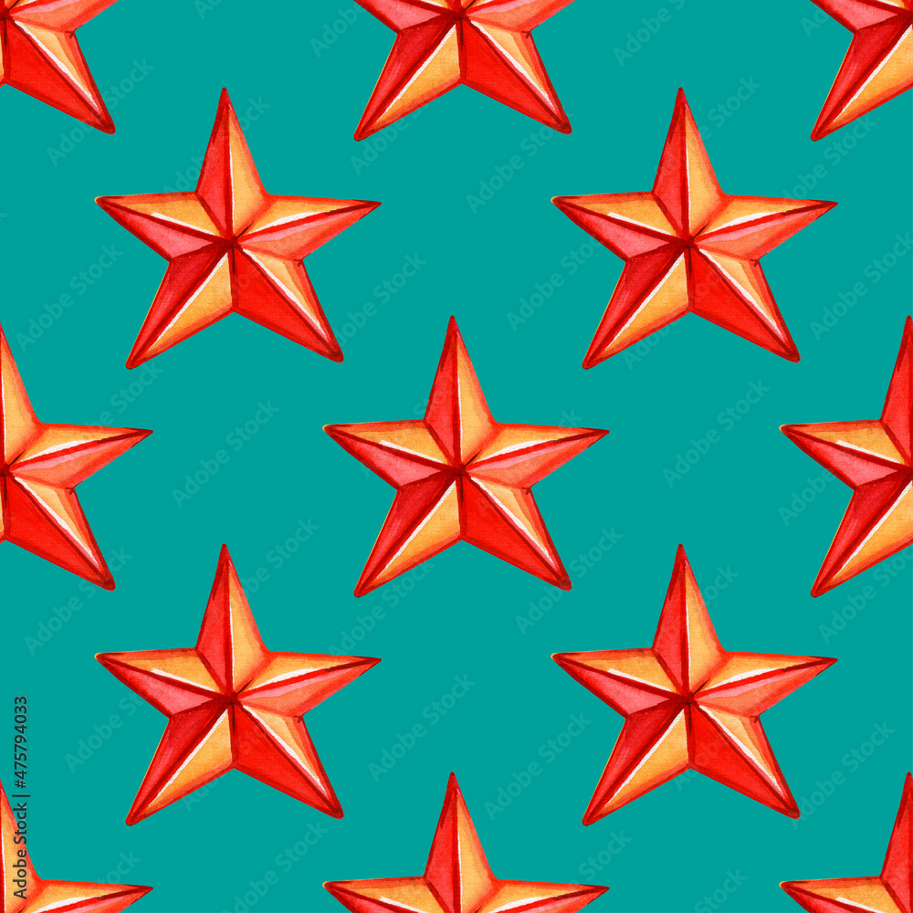 Seamless pattern with red stars. Christmas Holiday Pattern. Seamless pattern with red stars. Christmas Holiday Pattern.