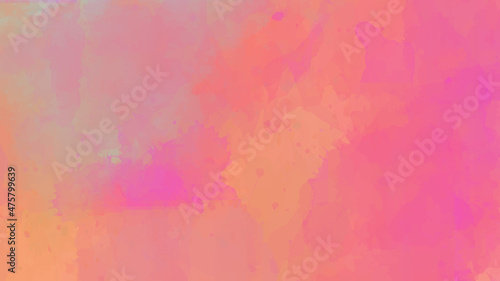Abstract image of exploded colorful powder, digital illustration. autumn orange and pink hand painted brush grunge background texture