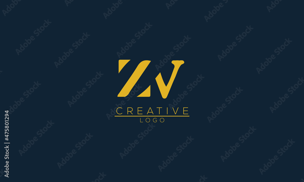 ZV is a creative logo with golden color and blue background. ZV is a creative logo with golden color and blue background.