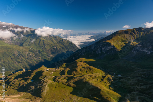 Breathtaking Sunrise in the National Park Hohe Tauern. Foto Taken in the very early morning from the Edelweissspitze