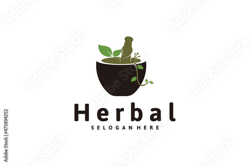 Herbal logo design inspiration, traditional health.