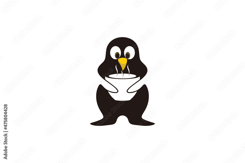 Obraz premium penguin logo design inspiration