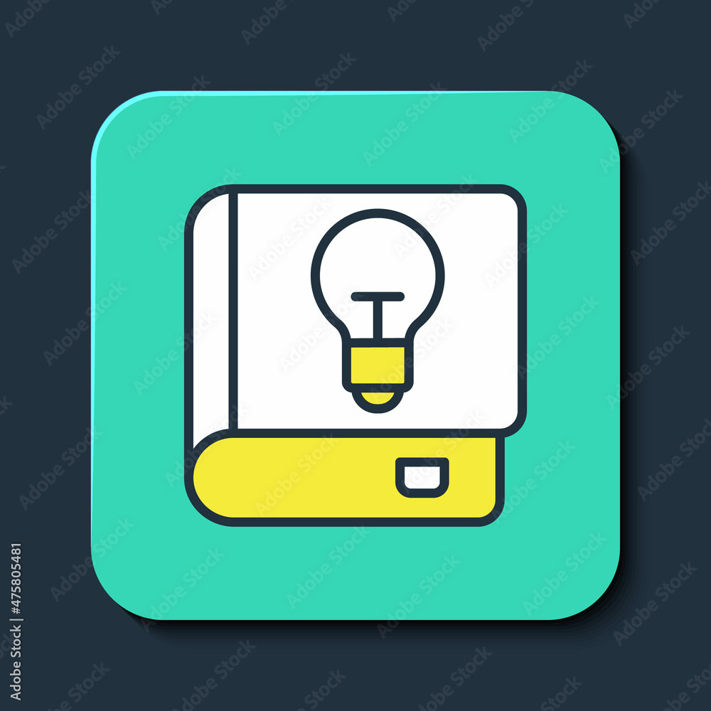 Filled outline User manual icon isolated on blue background. User guide book. Instruction sign. Read before use. Turquoise square button. Vector Filled outline User manual icon isolated on blue background. User guide book. Instruction sign. Read before use. Turquoise square button. Vector