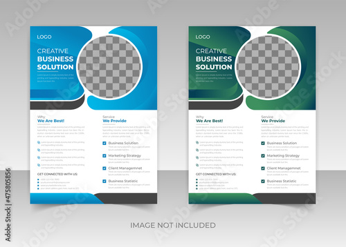 Corporate business flyer template Illustrator Corporate business cover and back page a4 template for print modern layout, perfect for creative professional business