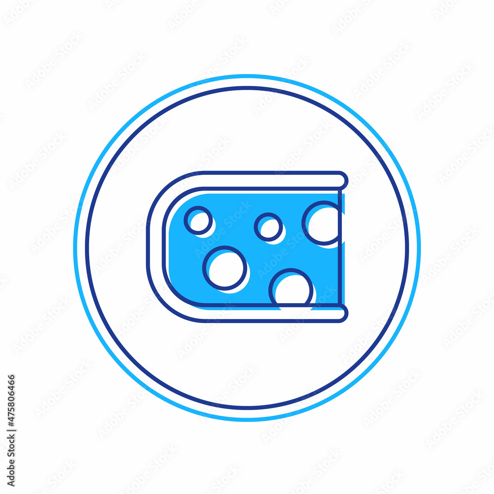 Filled outline Cheese icon isolated on white background. Vector Filled outline Cheese icon isolated on white background. Vector