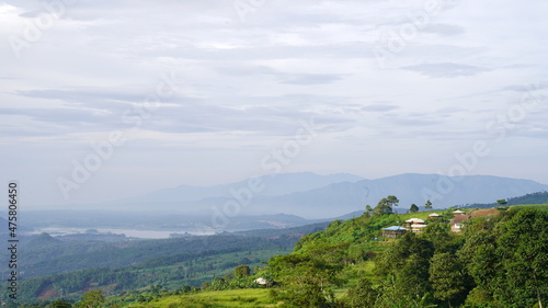 Beautiful natural scenery on the slopes of Mount Ciremai, Palutungan area, Kuningan Regency, Indonesia.