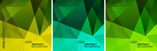 Abstract geometric backgrounds. Triangle geometric pattern texture. Vector modern technology set.