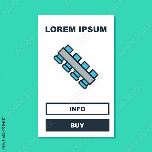 Filled outline Hunting cartridge belt with cartridges icon isolated on turquoise background. Bandolier sign. Hunter equipment, armament. Vector