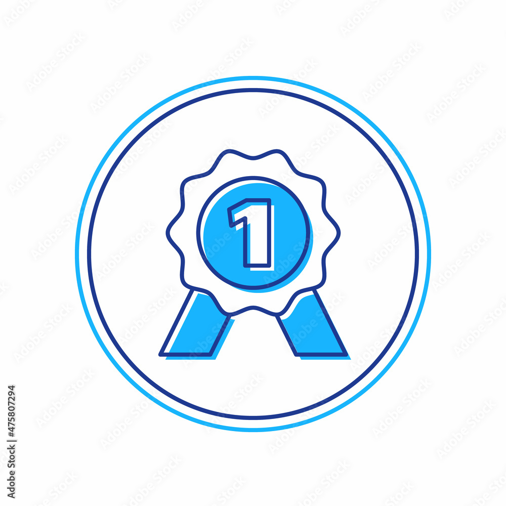 Filled outline Medal icon isolated on white background. Winner symbol. Vector Filled outline Medal icon isolated on white background. Winner symbol. Vector