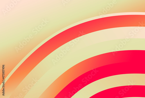 Pink Orange and Beige Gradient Quarter Concentric Circles Background Vector Image