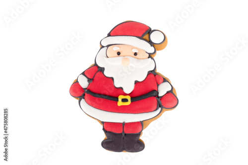 santa claus christmas gingerbread isolated