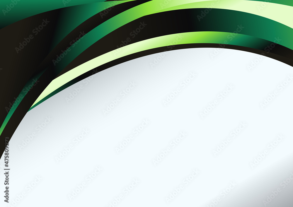 Green and Black Wave Business Presentation Vector Image Stock Vector ...