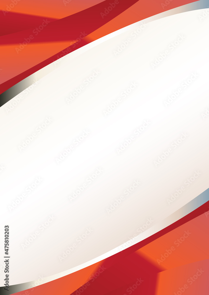 Red and Orange Vertical Wave Business Presentation Design Stock Vector ...